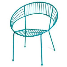 Round Metal Chair In Turquoise Skalny Burke Decor Metal Chairs Burke Decor Outdoor Chairs
