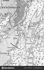 Macro Shot Old Marine Chart Detailing Stockholm Archipelago