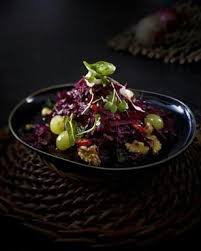 Scharfer Rote Bete Salat Mit Trauben Und Walnussen Rezept Lecker Rezept Rote Bete Salat Rezepte Rote Bete