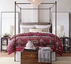Twin size pottery barn kids headboard cover. Antonia Metal Canopy Bed Pottery Barn