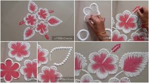 It's better to use 250gsm paper, buy here. Easy Hibiscus Flowers Rangoli Design Simple Craft Ideas