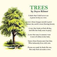 Trees Joyce Kilmer Nature Quotes Trees Short Nature Quotes Tree Poem