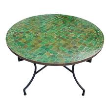 The excellent picture below, is part of mosaic coffee table perfect idea for your house editorial which is arranged within diy, mosaic tables, round tables, and posted at march 29th, 2016 07:39:51 am by. Moroccan 48 Round Tamegroute Green Mosaic Coffee Table Mosaic Coffee Table Mosaic Table Vintage Dining Room Table