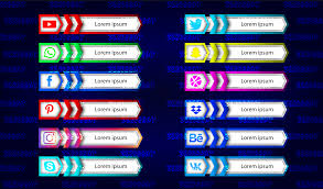 Download Graphic Social Media Icon Bar Link Web Graphic By Zerobbat Creative Fabrica SVG Cut Files