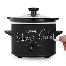 What temperature should the oven be at if the recipe calls for a slow cooker on high? Electric Slow Cooker With Chalkboard Surface 2 Quart Crockpot And Slow Cooker With 3 Temperature Settings Perfect