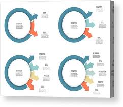 Business Infographics Organization Chart With 2 3 4 5 Options Arrows Vector Template Acrylic Print