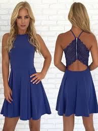 Open Back Blue Cheap Cute Simple Casual Homecoming Dresses 2018 Cm434 In 2020 Simple Homecoming Dresses Casual Homecoming Dresses Blue Homecoming Dresses