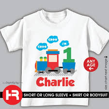 Train Birthday Shirt Or Bodysuit Personalized With Any Name And Any Age