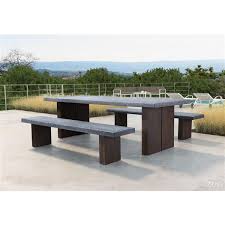 Petersen concrete tables are manufactured in denison, iowa, and have representation in every state, canada, puerto rico, hong kong, and mexico by authorized petersen representatives. Zuo Modern Windsor Patio Table Cement And Natural 100800 Rona