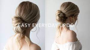 If you're after an updo, a half bun or low bun are cute, neat styles that don't put too much pressure on your scalp or take forever in the. How To Easy Everyday Updo Hairstyle Tutorial With Voir Haircare Youtube