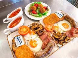 The traditional english breakfast is a national institution. All Day Full English Breakfasts With Sides Of Mushrooms Beans And Haggis Balls Picture Of Sausage Kl Cafe Deli Kuala Lumpur Tripadvisor