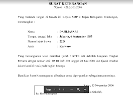 Surat keterangan hilang ijasah by aduluwiy in surat keterangan and kehilangan ijazah. Contoh Surat Keterangan Kehilangan Ijazah Contoh Surat