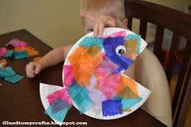 Tropical Paper Plate Fish Craft Glued To My Crafts Fish Crafts Preschool Preschool Crafts Paper Plate Fish