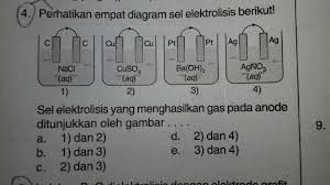 Sel Elektrolisis Yang Menghasilkan Gas Pada Anode Ditunjukkan Oleh Gambar Kalau Ada Penyelesaian Brainly Co Id