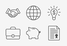 Business Finance Line Art 1 Icons By Martial Red In 2020 Line Art Business Finance Finance Icons
