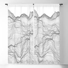 Bedroom Black And White Blackout Curtains Buy Wireframe W B Blackout Window Curtain By Bitart Grid Geometric Black And White Abstract Monochrome Curvy L Blackout Curtains Curtains Curtains Living Room