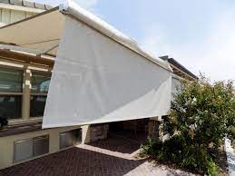In Orange County We Installed A Retractable Awning With A Drop Valence And Two Motorized Power Screens Retractable Awning Outdoor Living Space Solar Screens