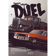 Traveling businessman david mann angers the driver of a rusty tanker while crossing the california desert. Duel Spielberg Polish Poster