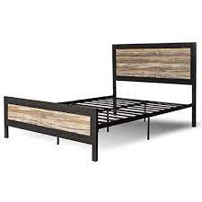 Check spelling or type a new query. Allewie Full Size Metal Platform Bed Frame With Wooden Headboard And Metal Slats Rustic Country Style Mattress Farmhouse Goals