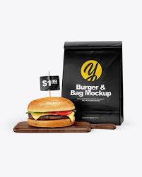 Burger Bag Mockup In Bag Sack Mockups On Yellow Images Object Mockups In 2020 Mockup Free Psd Packaging Mockup Bag Mockup