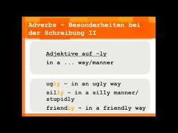 Adjektive haben die endung a und beschreiben nomen. Adjective Or Adverb Youtube