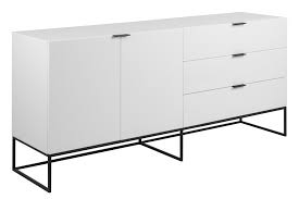 Wohnzimmer fernsehschrank tv board rack lowboard hangeschrank hangend hochglanz matt in 2020 living room design small spaces wall cabinet white sideboard. Koch Sideboard 2 Tur 3 Schubladen Weiss Kommode Schrank Wohnzimmer Board Mobel Dynamic 24 De