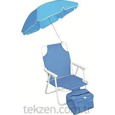 Tekzen Home Semsiyeli Plaj Sandalyesi Mavi Sbc 013 Tekzen