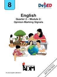 2) it is claimed that drinking coffee is good for you. English8 Q2 Mod2 Opinionmarkingsignals V1 Sentence Linguistics Feeling