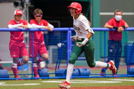 Mexico's anissa urtez celebrates as she hits a home run during the softball game between the mexico and japan at the 2020 summer olympics, thursday, july 22, 2021, in fukushima, japan. Olympics Former Utah Softball Player Anissa Urtez Homers For Mexico Deseret News