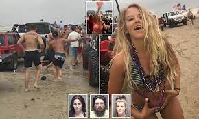 Anarchy at 'Go Topless' beach party in Texas: More than a hundred arrested  and mass brawls break out | Daily Mail Online