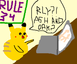 Pikachu discovers rule 34...is scared for life - Drawception