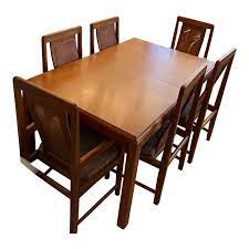 The dining room set is part of the furniture of america elmore collection and is offered by 1stopbedrooms at a great price. 1970s Sears Roebuck Oak Dining Table With 6 Chairs Kitchen Table Settings Oak Dining Table Dining Table