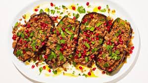 Stuffed Eggplant With Crispy Beef Recipe Recipe Crispy Beef Beef Recipes Ground Beef Recipes Easy