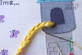 Largest collection of free embroidery designs at annthegran.com. Rapunzel Fairy Tale Hand Embroidery Pattern Cutesy Crafts
