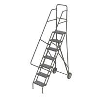 Step stools & step ladders. Ballymore Fold N Store Rolling Ladders 7 Steps Perforated 70 High Scn Industrial