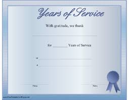Completely online and free to choose from certificates of recognition, attendance or completion. Years Of Service Certificate Printable Certificate