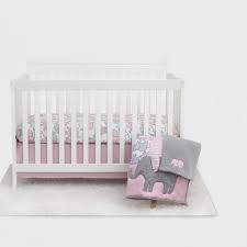 Elephant Crib Bedding Set Just One You Made By Carter S Pink 4pc Target