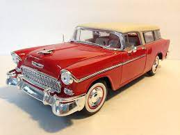 Maisto Red 1955 Chevrolet Nomad Wagon Car 1 18 Diecast Replica Miniature Euc Maisto Diecast Diecast Model Cars 1955 Chevrolet Plastic Model Cars