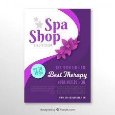 spa center poster in flat design free vector freepik freevector brochure flyer poster business spa flyer spa center brochure design