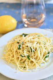 Lemon Pasta With Spinach And Basil For A Light Summer Meal Recipe Light Summer Meals Lemon Pasta Light Pasta Recipes