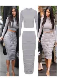 Black And White Crop Top And Skirt Set Kim K Inspired Crop Top Pencil Skirt 2 Piece Set Celeb Style Dresses Dresses Hot Dress Dressy Outfits Fashion