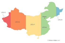 See, utc time now and your time vs. Only 1 Time Zone In China