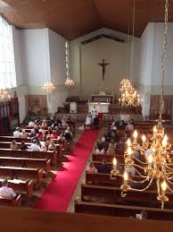 Wedding At St Hilda S Catholic Church Stevenage Herts England Architectural Inspiration Catholic Church Table Decorations