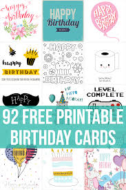 Free printable happy birthday coloring pages. Free Printable Greeting Cards
