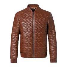 Leather Quilted Blouson Leather Jacket Men Leather Leather Jacket