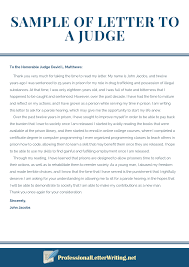 Learn How To Write A Professional Letter To A Judge Here