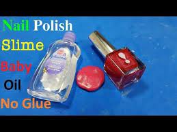 Nail Polish Slime No Glue With Baby Oil Slime Only 2 Ingredient Youtube Nail Polish Slime Baby Oil Slime