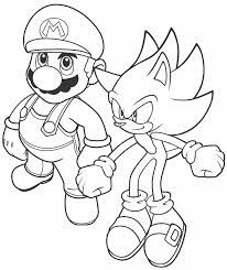 Printable sonic the hedgehog coloring sheets are set of pictures of a famous superhero that can run at supersonic speeds and curl into a ball with the ability to run faster than the speed of sound, hence. Sonic And Mario Coloring Page Free Printable Coloring Pages For Kids