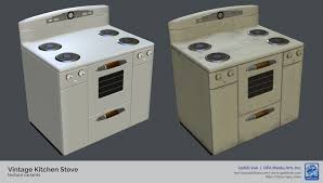 uphill van vintage kitchen stove