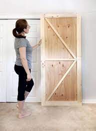 The plywood you get commonly is only 4 ft. Diy Budget Friendly Barn Door Closet Plywood Hometalk